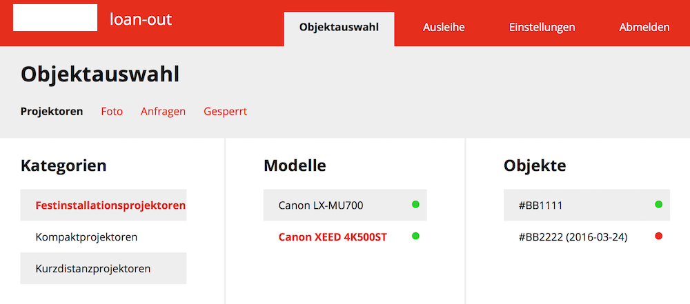 Objektauswahl